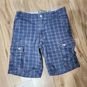 Lazer Plaid Men's Cargo Shorts, Size 30